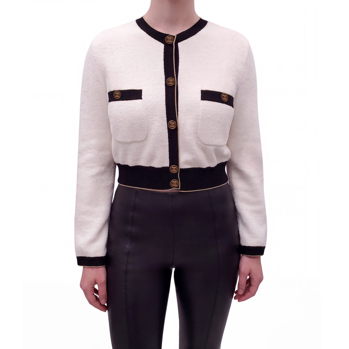 CHANEL 2019 CROPPED CARDIGAN - SIZE 36