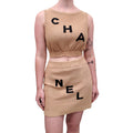 CHANEL 2019 RUNWAY LOGO 2-PIECE SET - SIZE 38