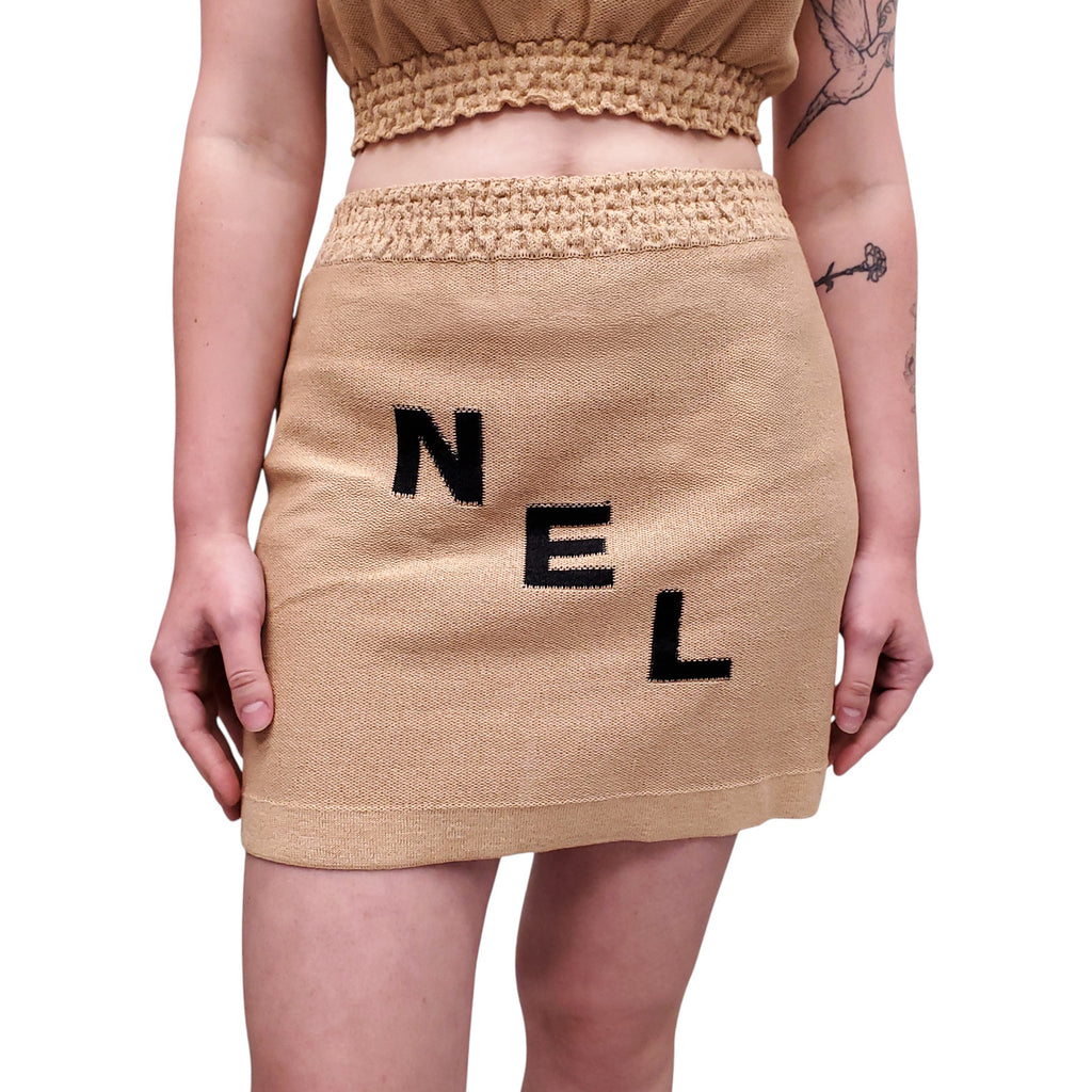 CHANEL 2019 RUNWAY LOGO 2-PIECE SET - SIZE 38