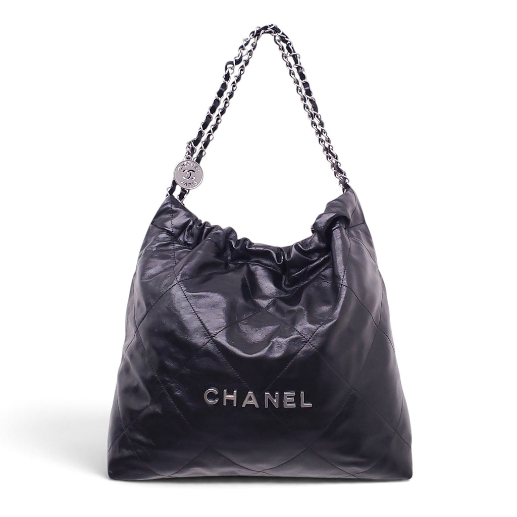CHANEL 22 MEDIUM BLACK SHOULDER BAG