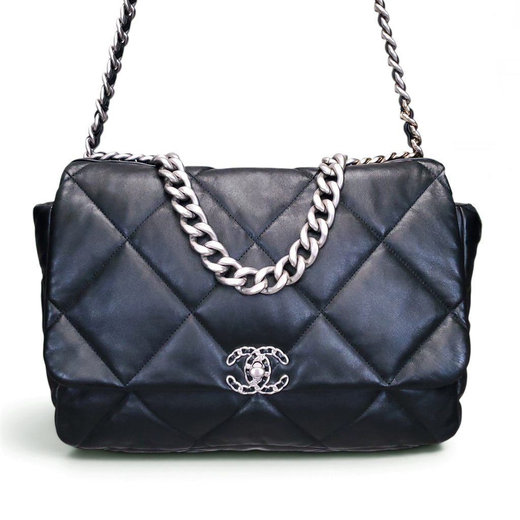 CHANEL BLACK 19 MAXI FLAP BAG