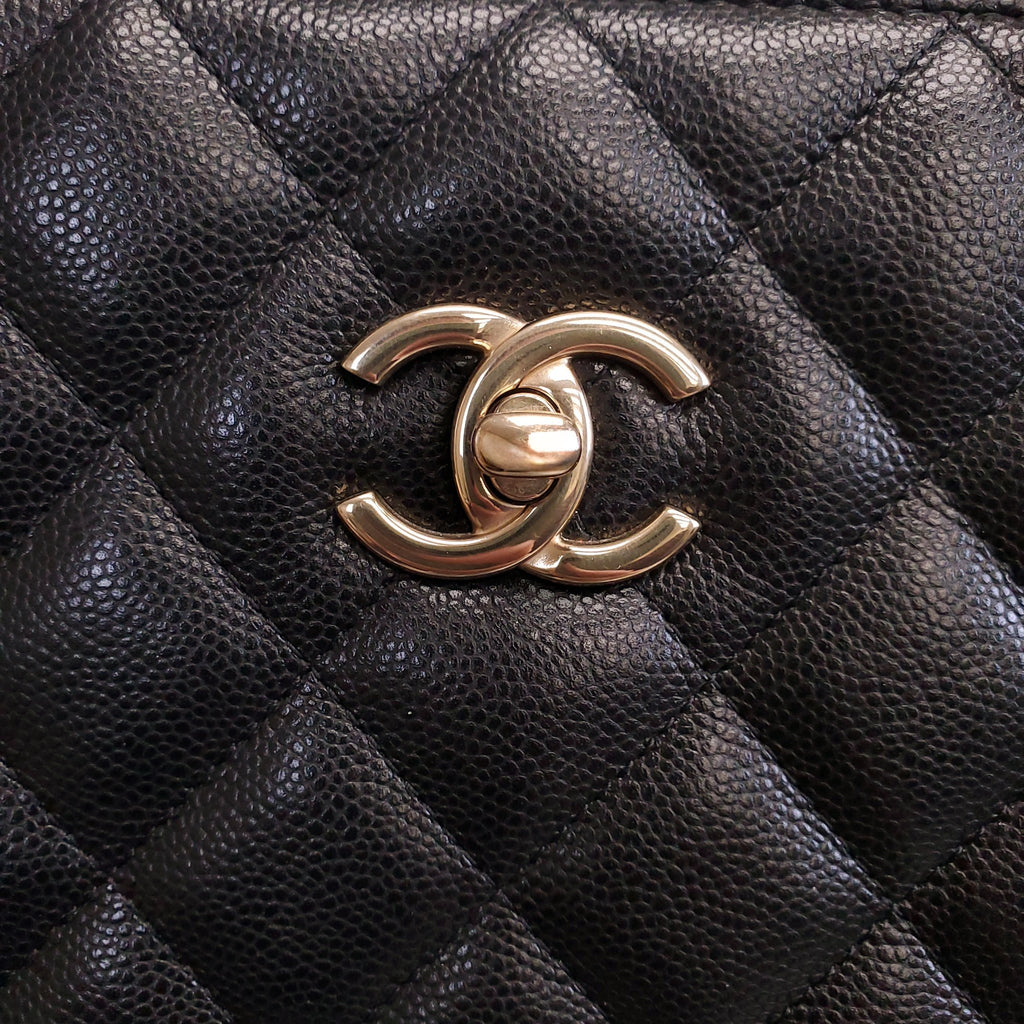 CHANEL BLACK CAVIAR CLASSIC TIMELESS LARGE SHOPPING TOTE