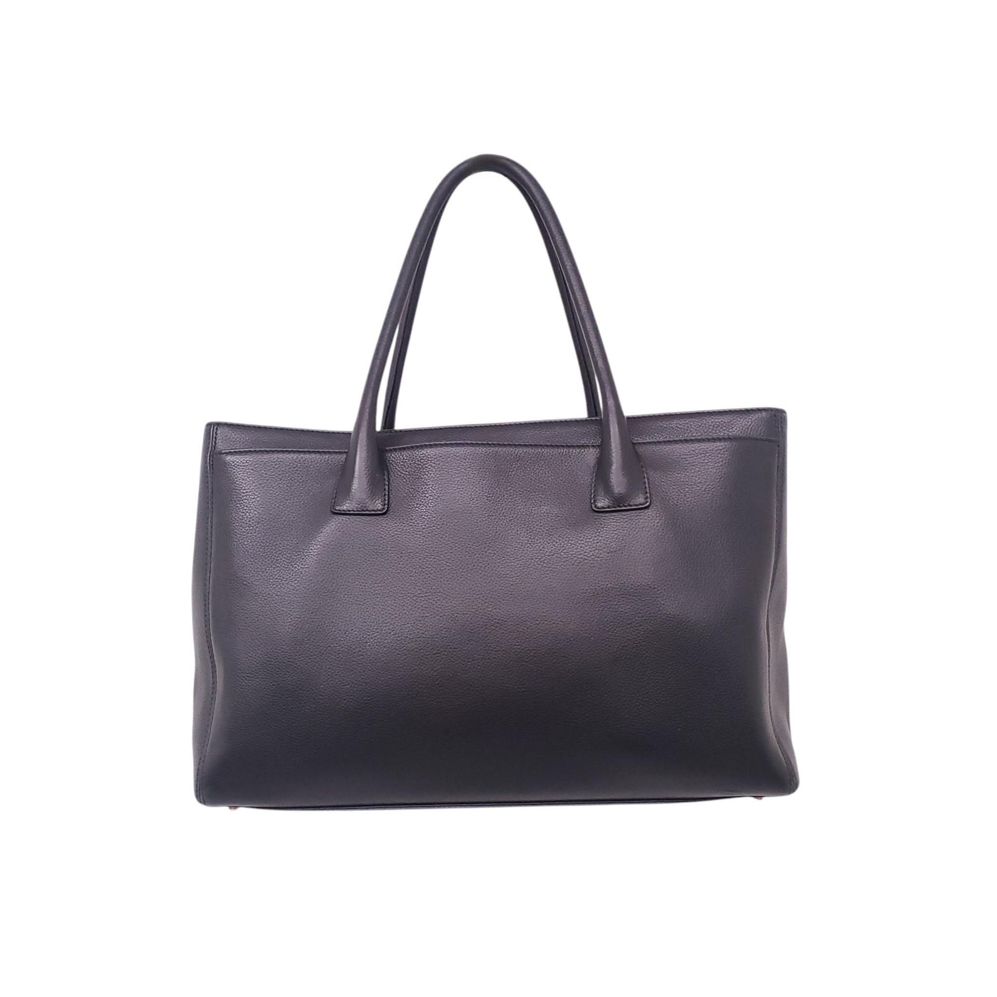 CHANEL BLACK CAVIAR EXECUTIVE TOTE BAG