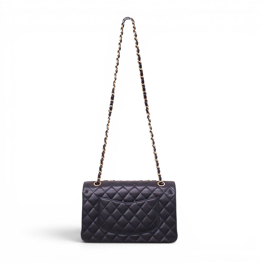 CHANEL BLACK CAVIAR MEDIUM DOUBLE FLAP BAG