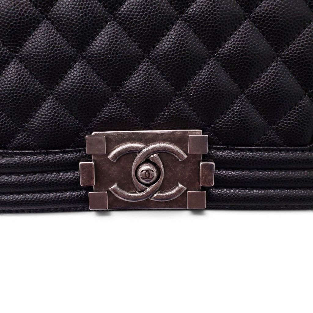 CHANEL BLACK CAVIAR SMALL BOY BAG