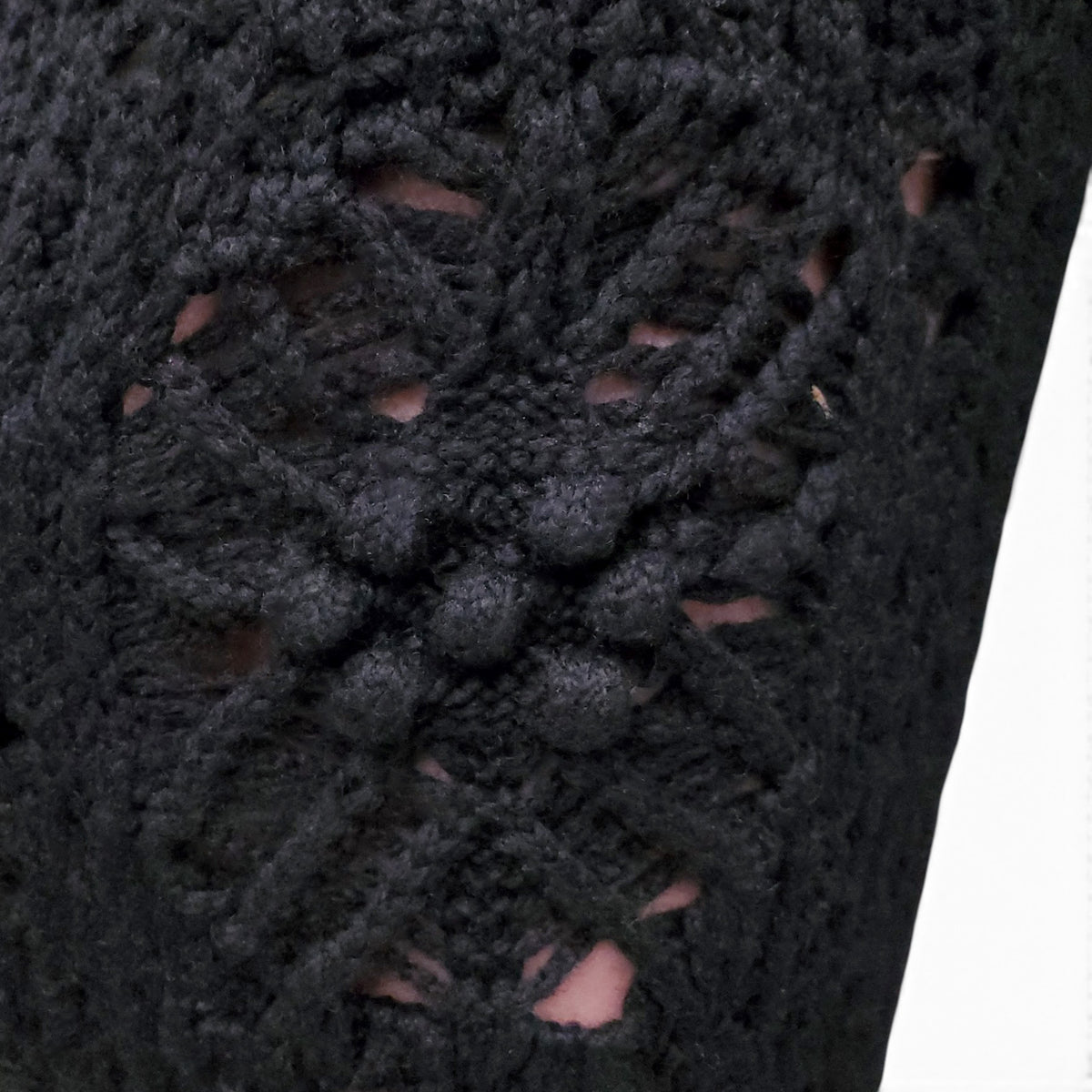 CHANEL BLACK KNIT SYNCHED ANKLE TROUSERS - SIZE 36