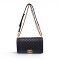 CHANEL BLACK LAMBSKIN BOY BAG