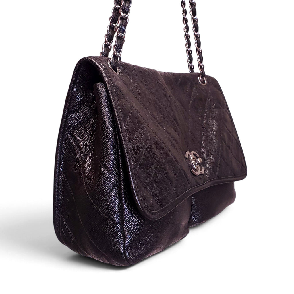 CHANEL BLACK LARGE NATURAL BEAUTY FLAP BAG