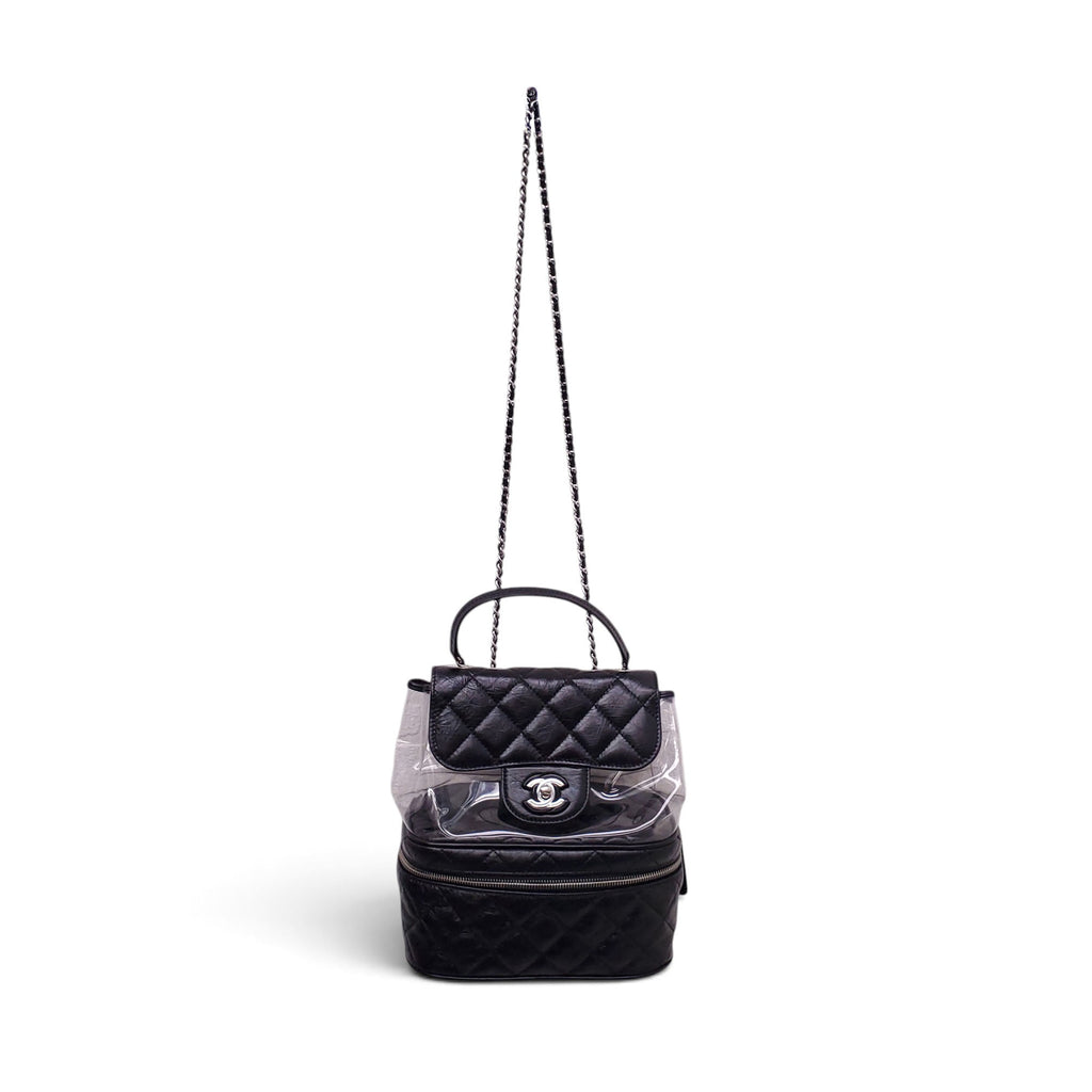 CHANEL BLACK PVC AQUARIUM BACKPACK