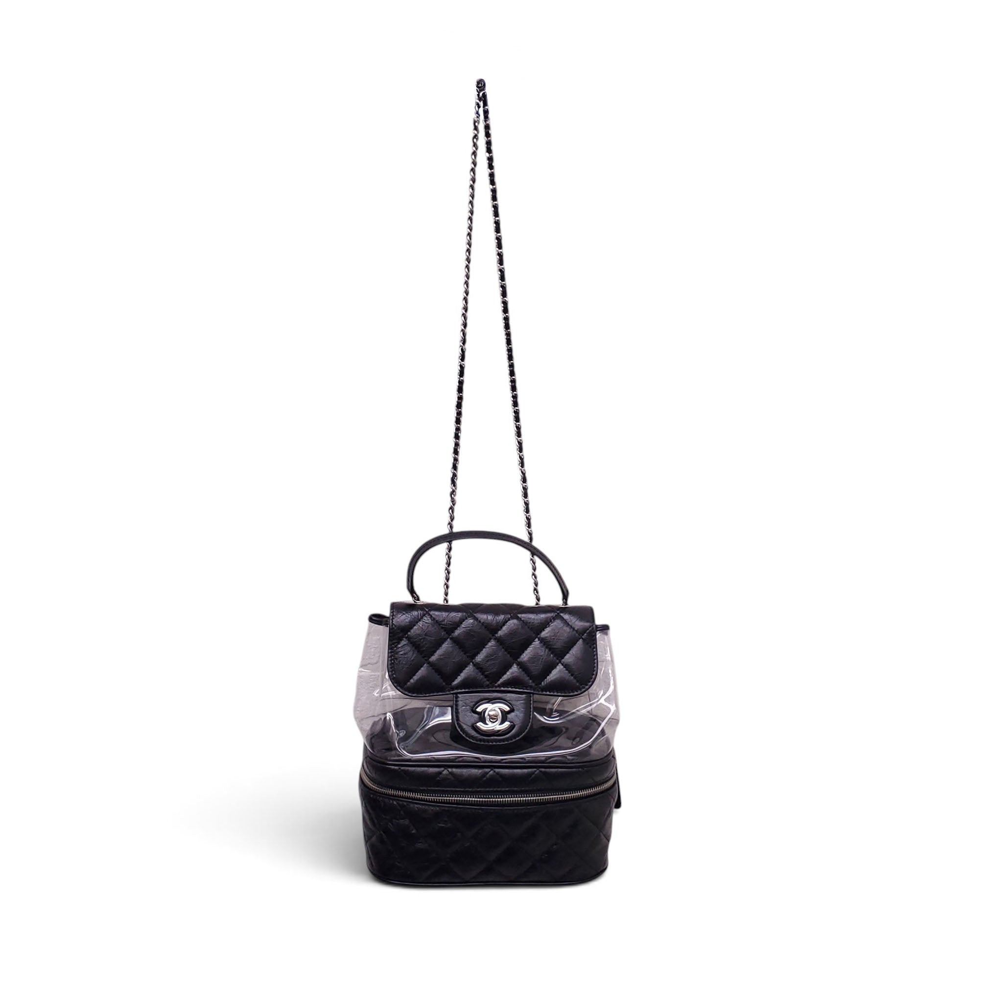 CHANEL BLACK PVC AQUARIUM BACKPACK