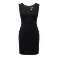 CHANEL BLACK TWEED DRESS - SIZE 44