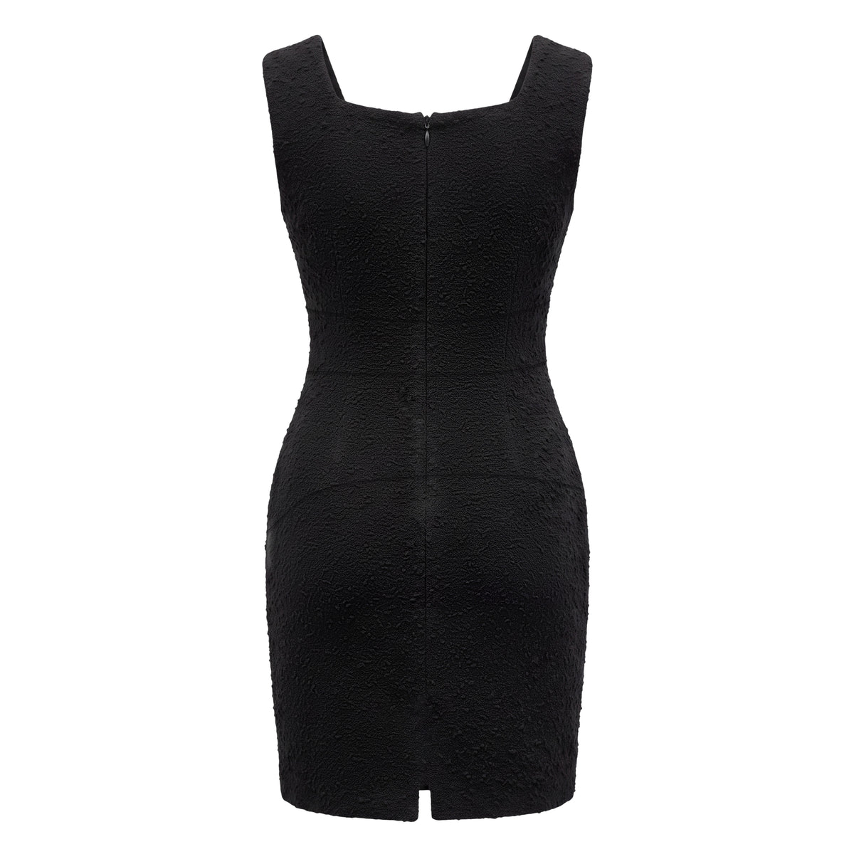 CHANEL BLACK TWEED DRESS - SIZE 44
