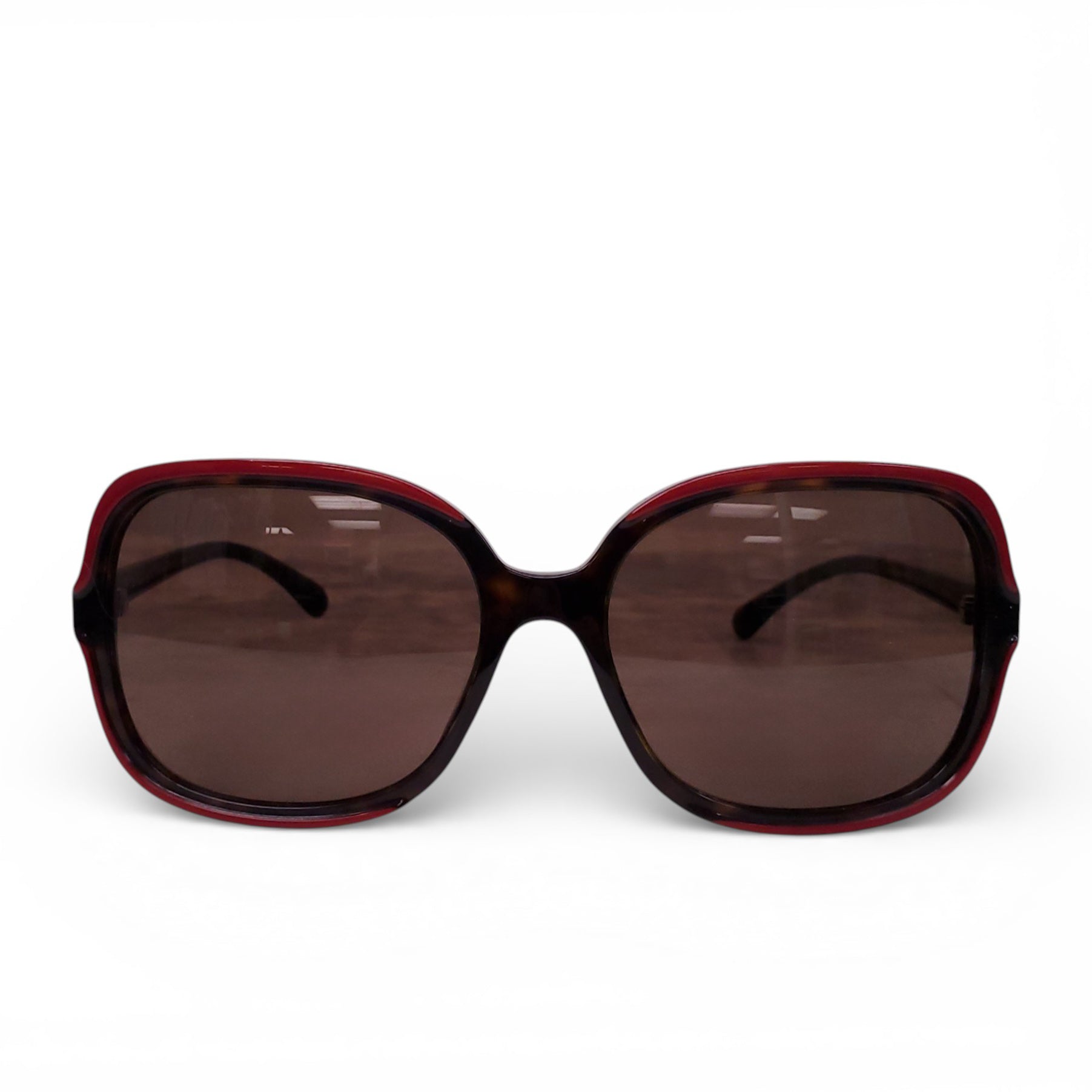 CHANEL BLACK & RED LOGO SUNGLASSES