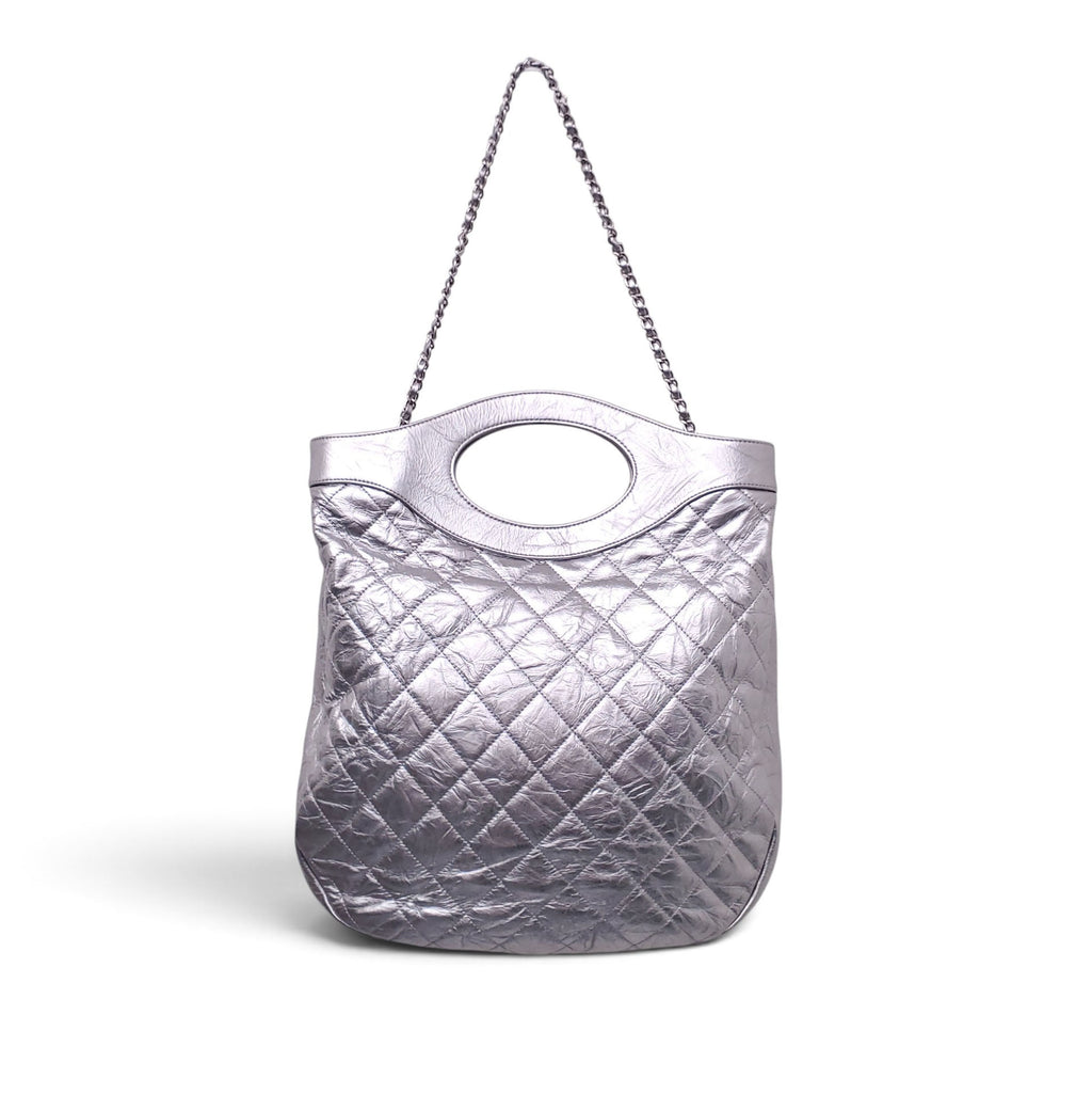 CHANEL CALFSKIN SILVER 31 TOTE