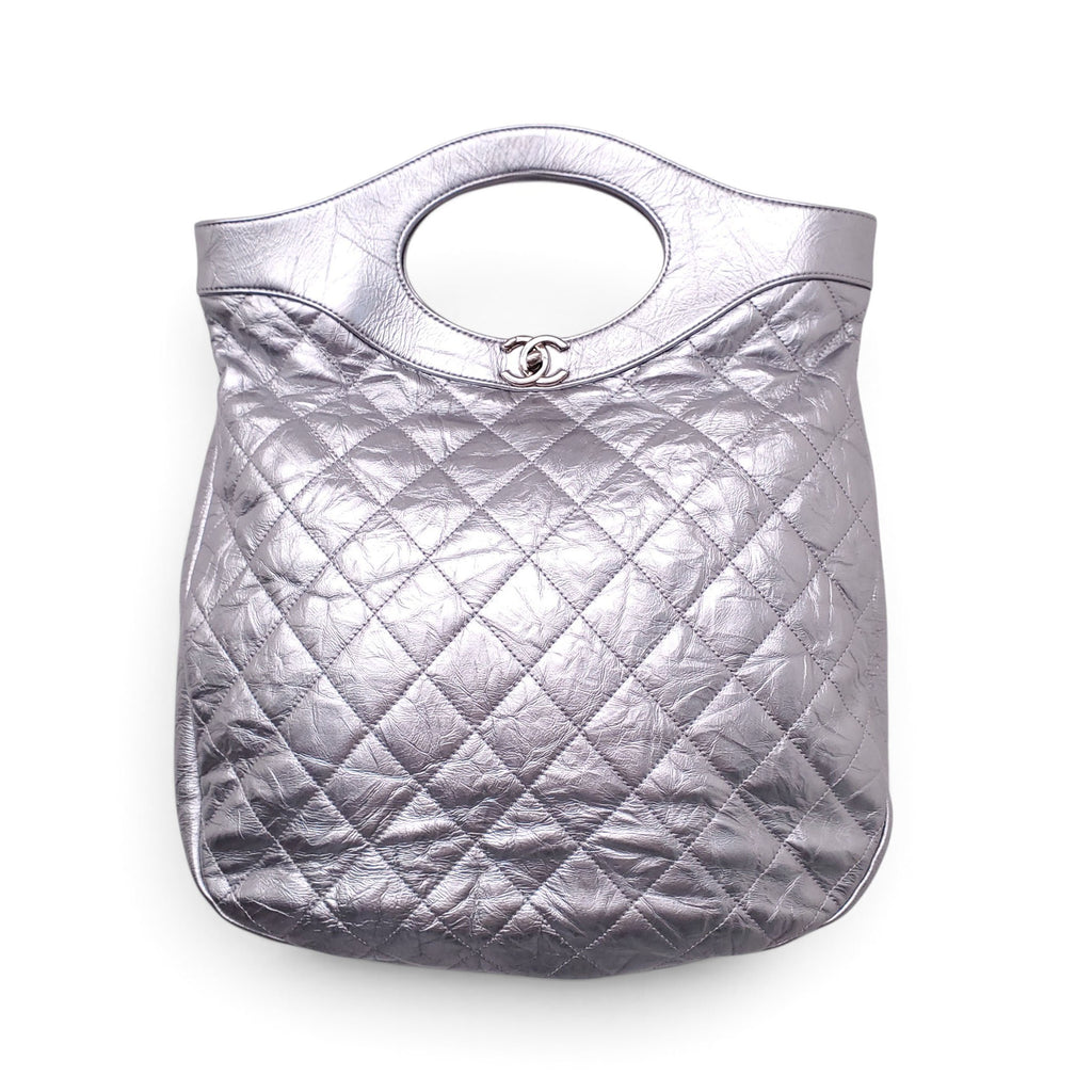 CHANEL CALFSKIN SILVER 31 TOTE