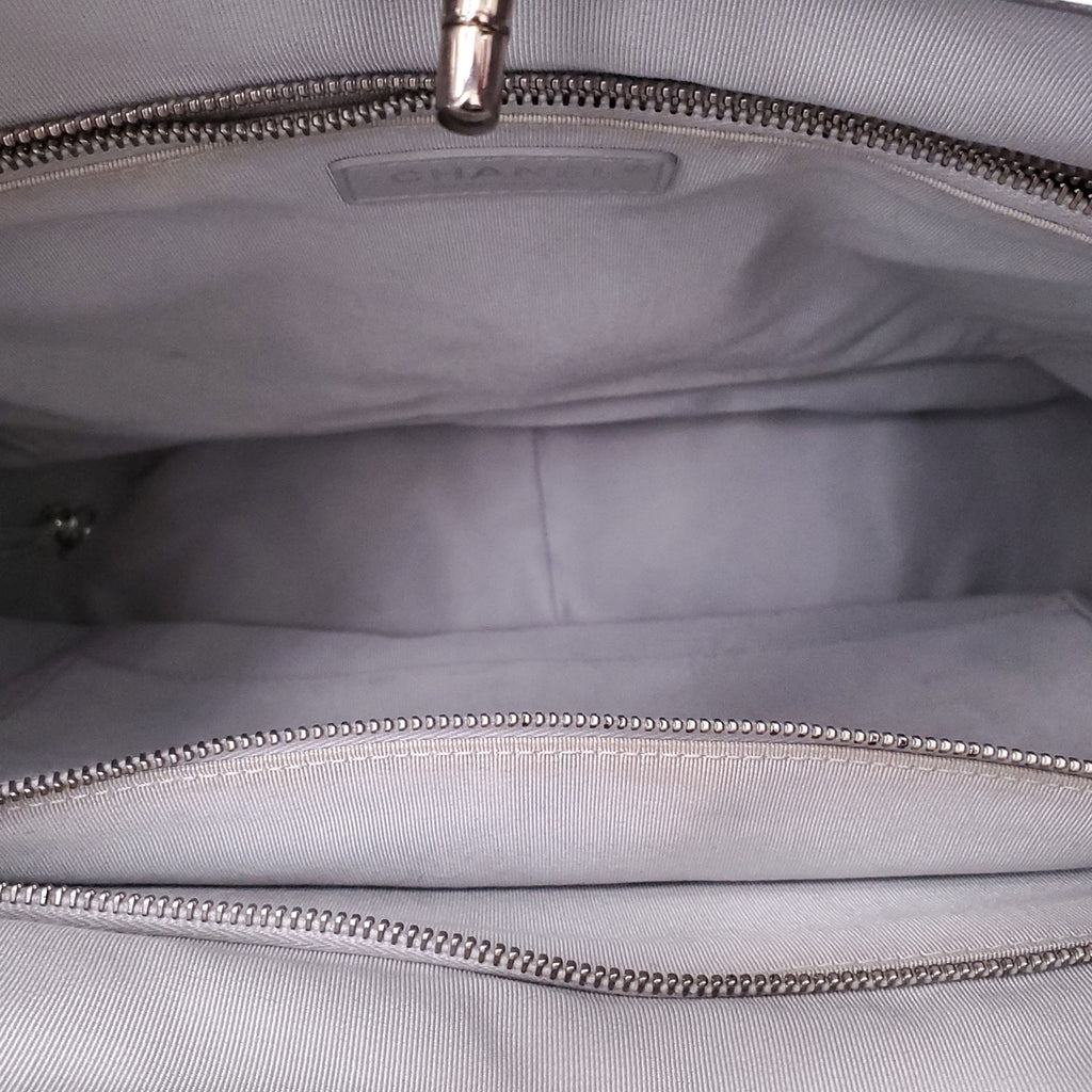 CHANEL CALFSKIN SILVER 31 TOTE