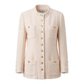 CHANEL CREAM VINTAGE JACKET - SIZE 40