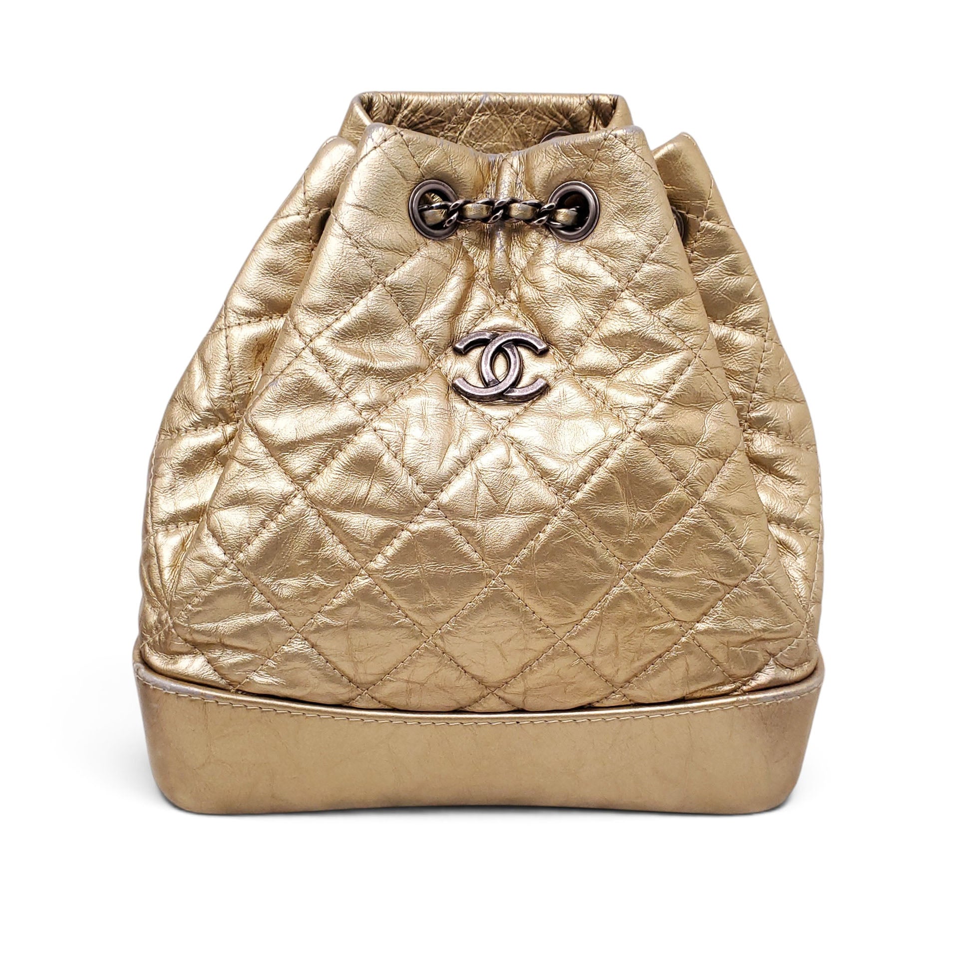 CHANEL GOLD SMALL GABRIELLE BACKPACK