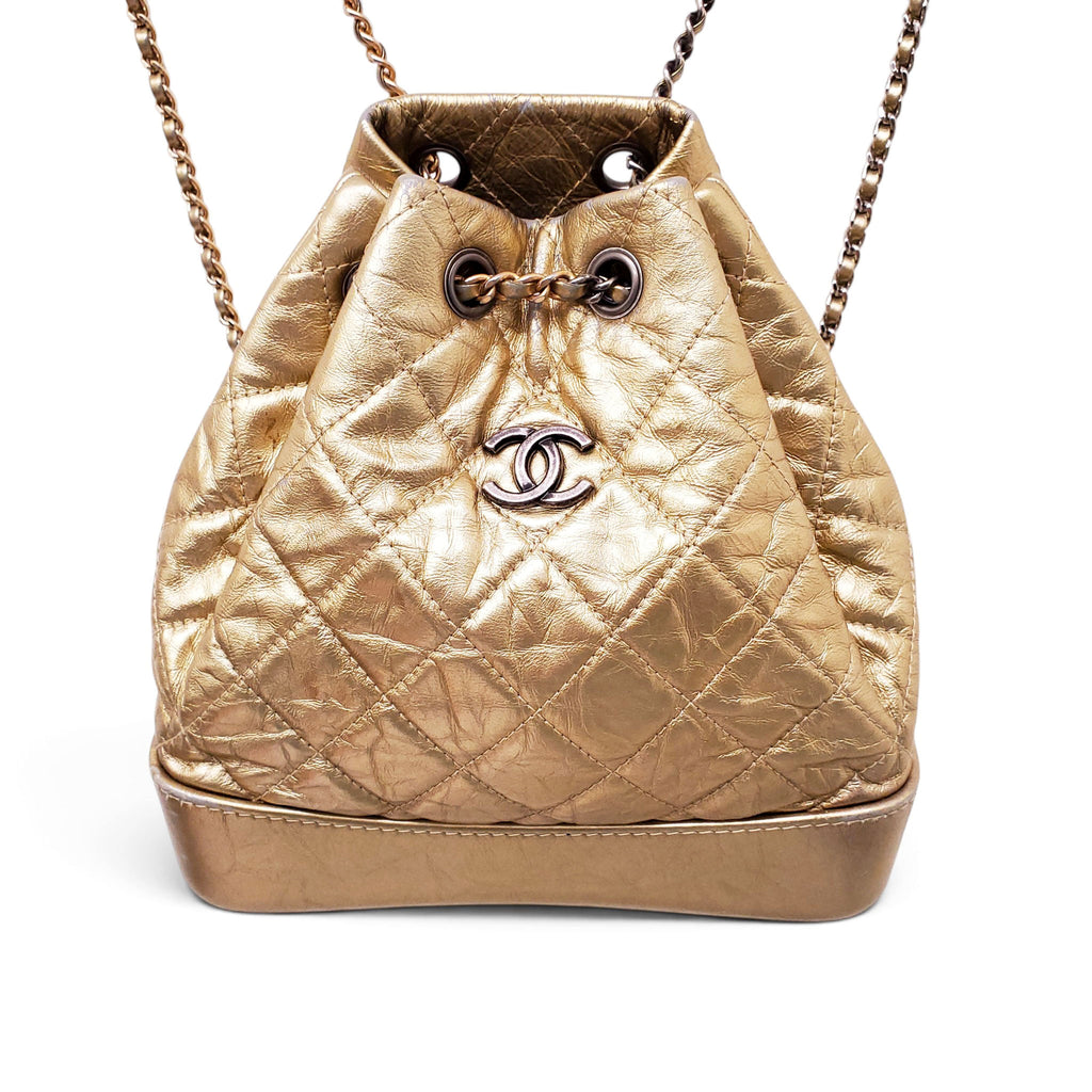 CHANEL GOLD SMALL GABRIELLE BACKPACK