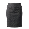 CHANEL GREY ARGYLE SKIRT - SIZE 40