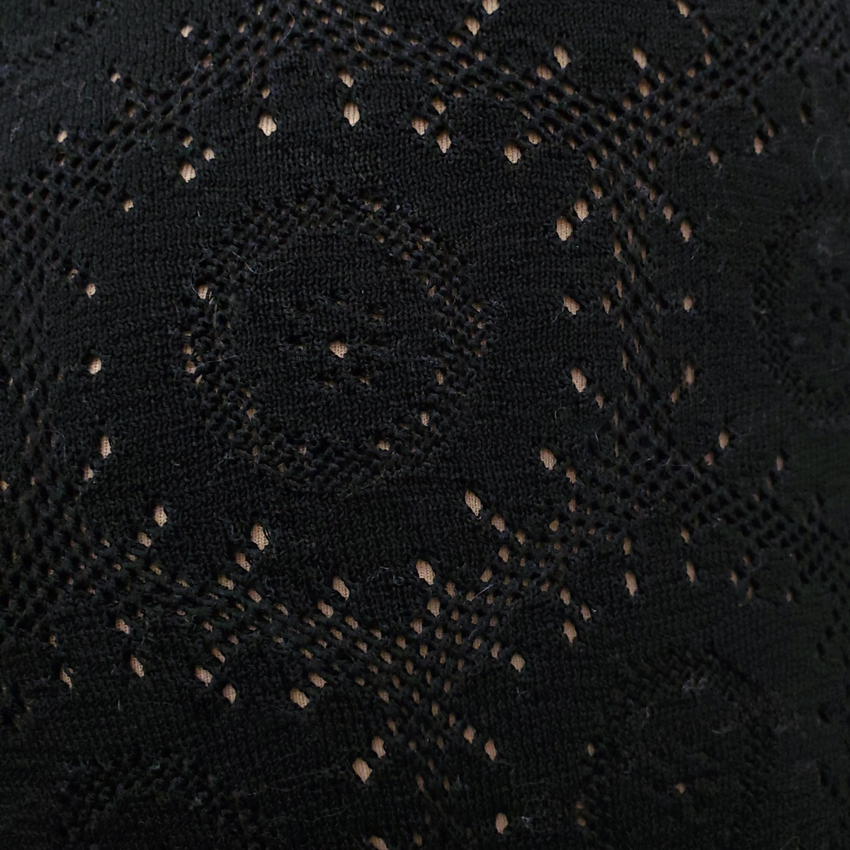 CHANEL LACE CROCHET BLACK TROUSERS - SIZE 34