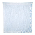 CHANEL LIGHT BLUE LOGO SCARF