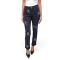 CHANEL PAINTED DENIM WITH LOGO BUTTON - SIZE 40