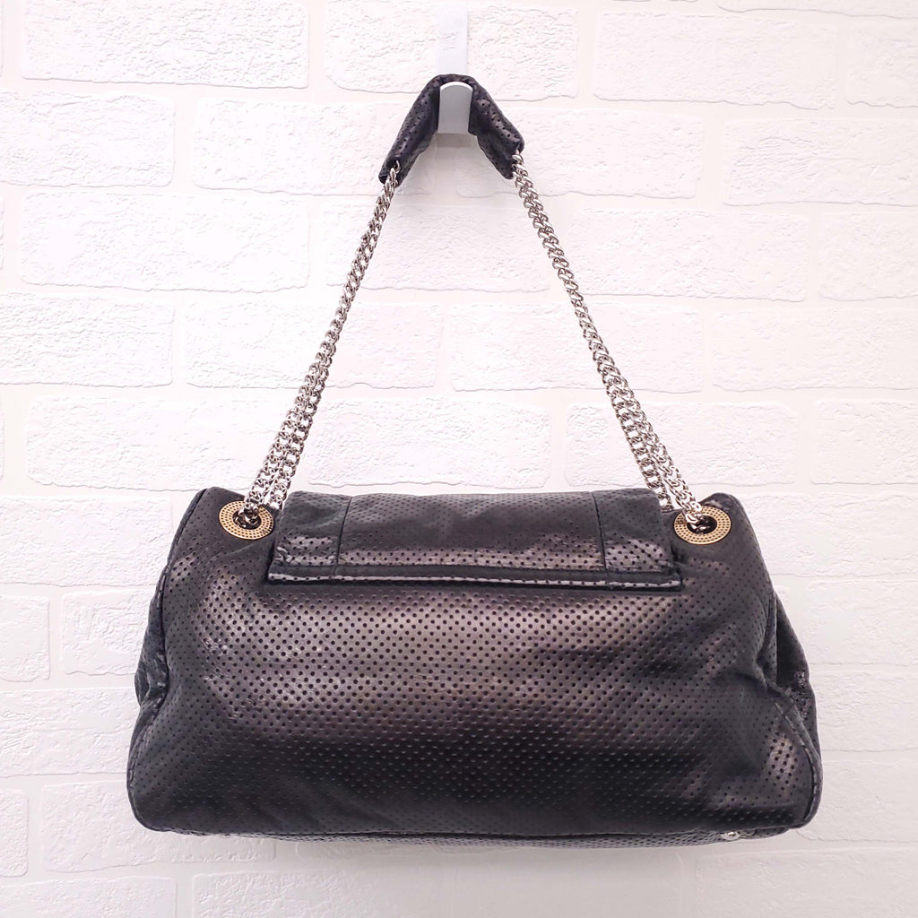 CHANEL PERFORATED DRILL ACCORDION FLAP BAG