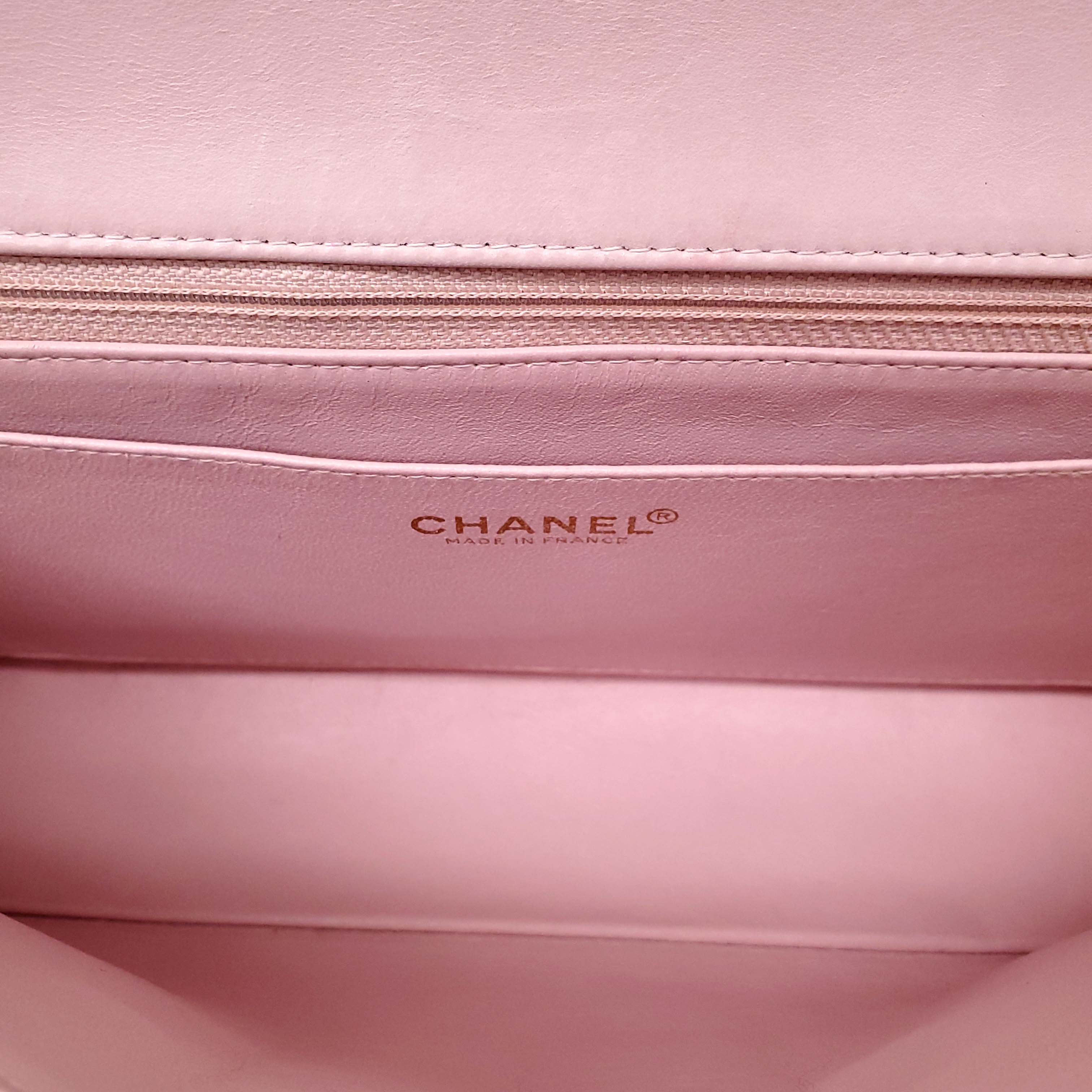 CHANEL PINK PEARL FLAP BAG