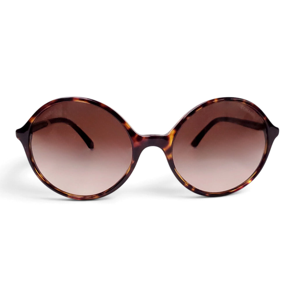 CHANEL TORTOISE SHELL SUNGLASSES WITH PEARL DETAIL
