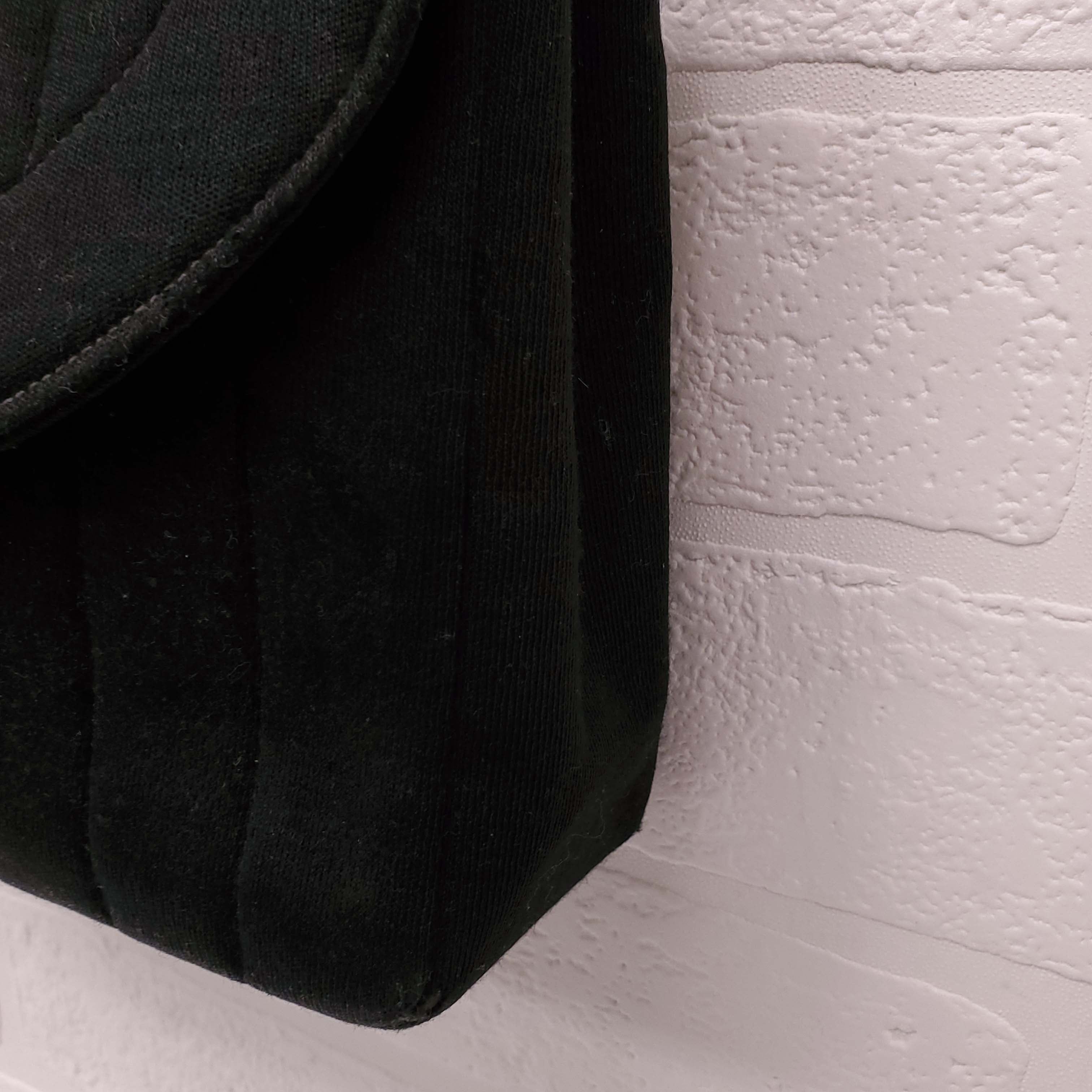 CHANEL VINTAGE BLACK FABRIC 'VERTICAL FLAP' BAG