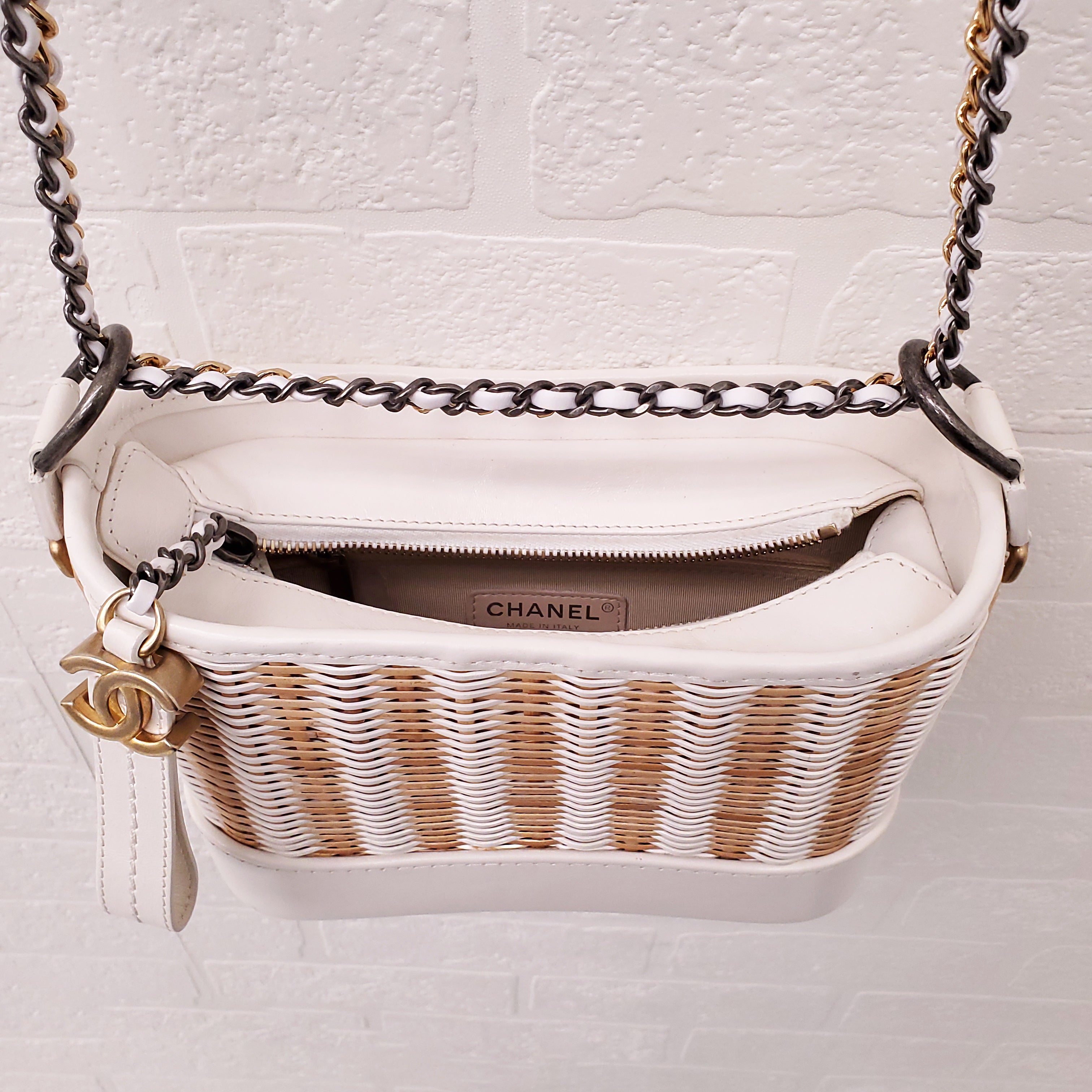 CHANEL WICKER GABRIELLE BAG