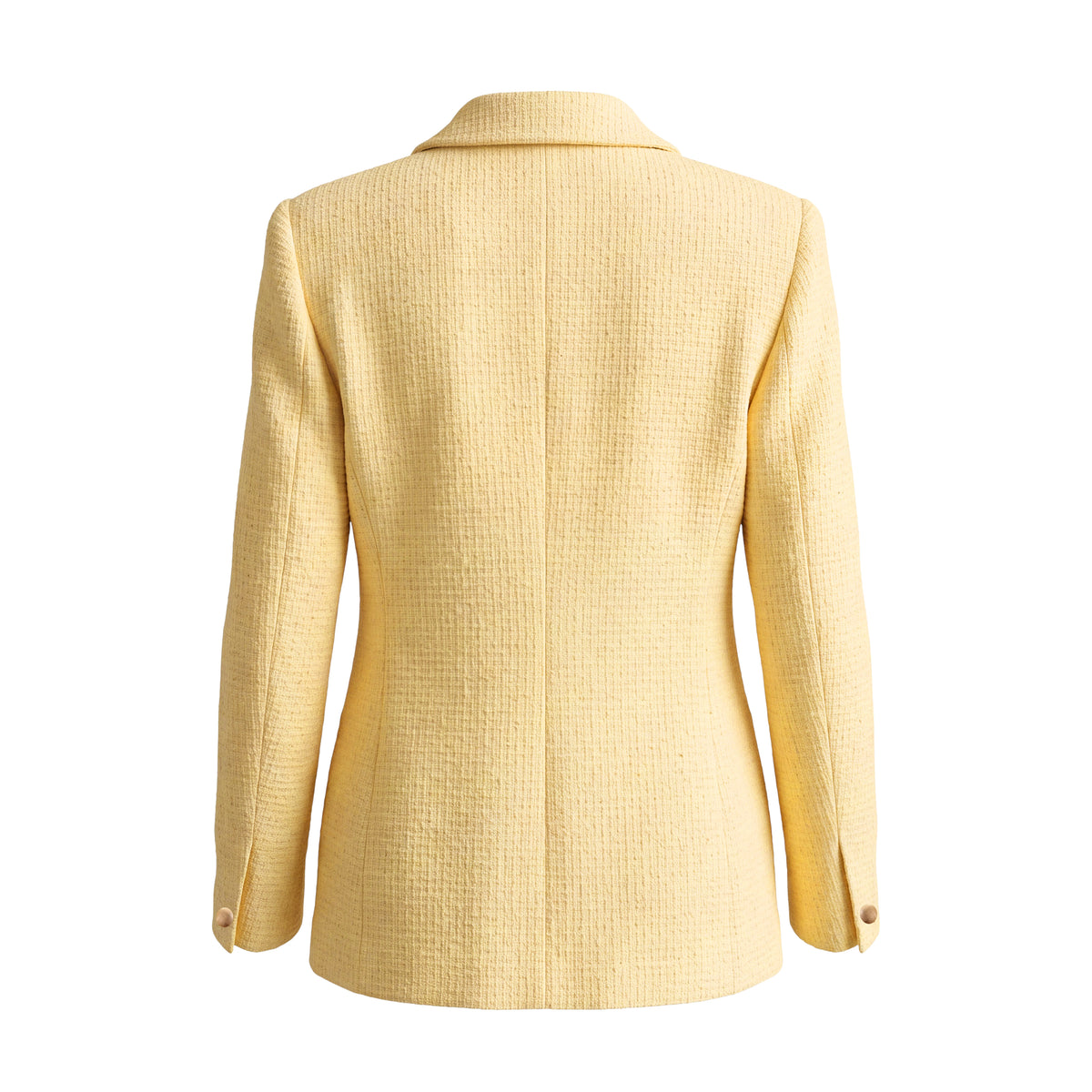 CHANEL YELLOW TWEED BLAZER - SIZE 36