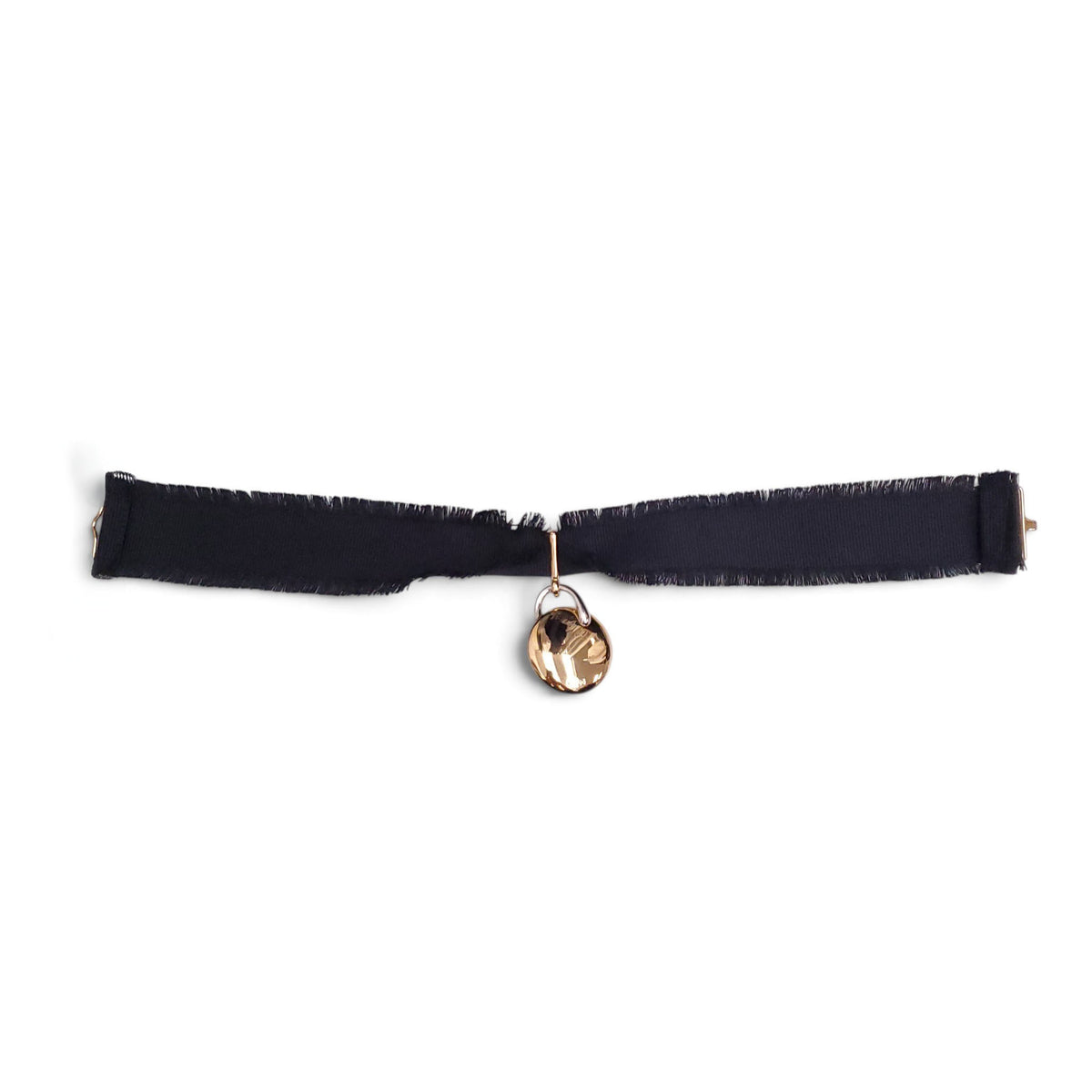 CHLOÉ BLACK CHOKER CHARM NECKLACE