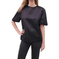CHLOÉ BLACK SHORT SLEEVE BLOUSE - SIZE 42