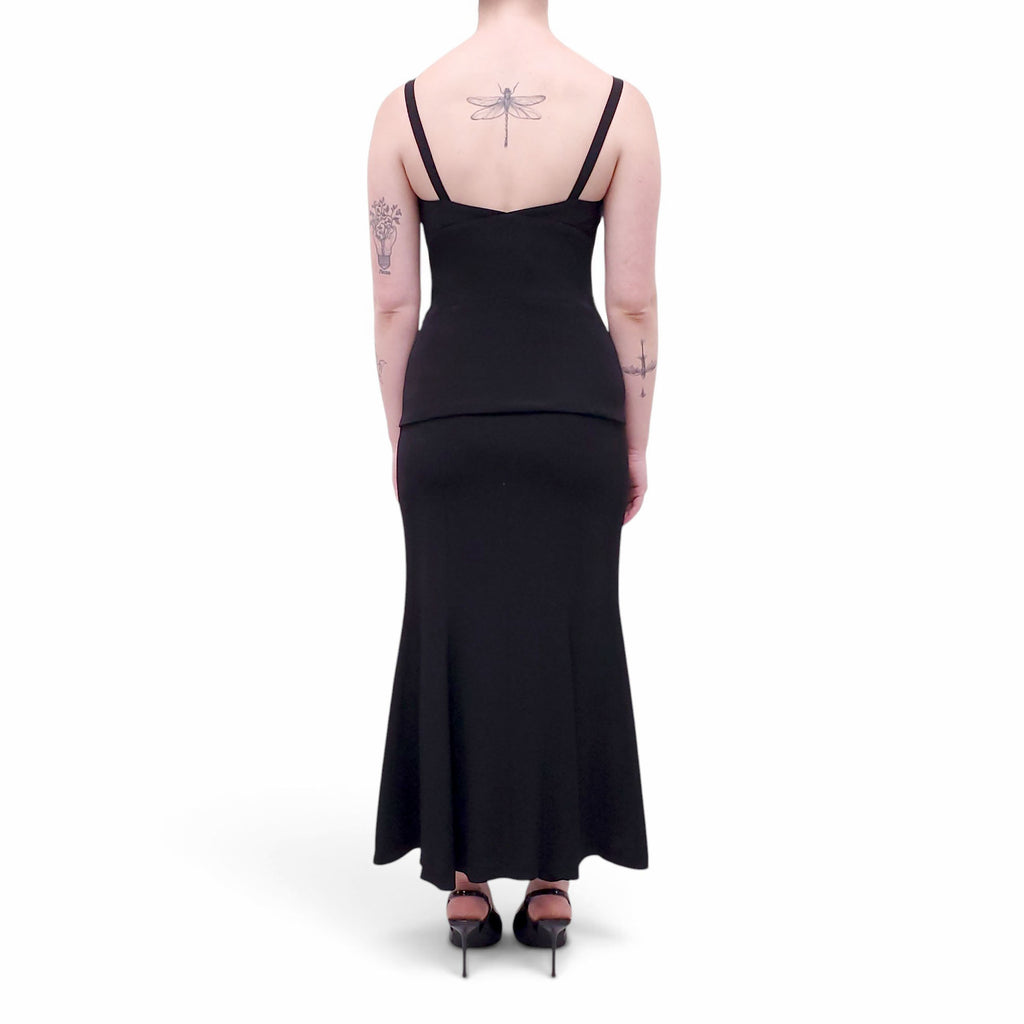 CHLOÉ BLACK VINTAGE DRESS WITH CROPPED JACKET - SIZE 38