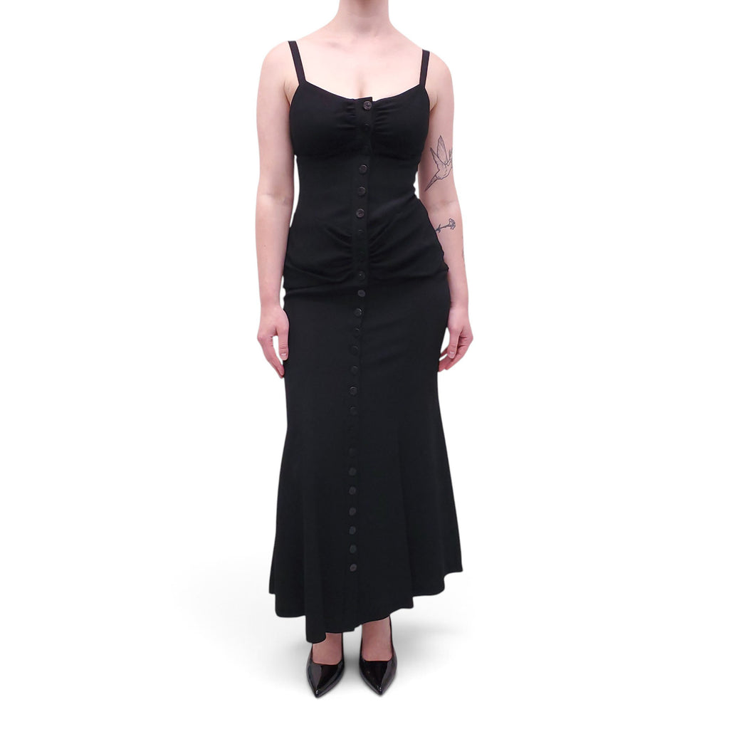 CHLOÉ BLACK VINTAGE DRESS WITH CROPPED JACKET - SIZE 38