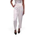 CHLOÉ  CREAM TROUSERS WITH ROSETTE DETAIL ON SIDE - SIZE 38