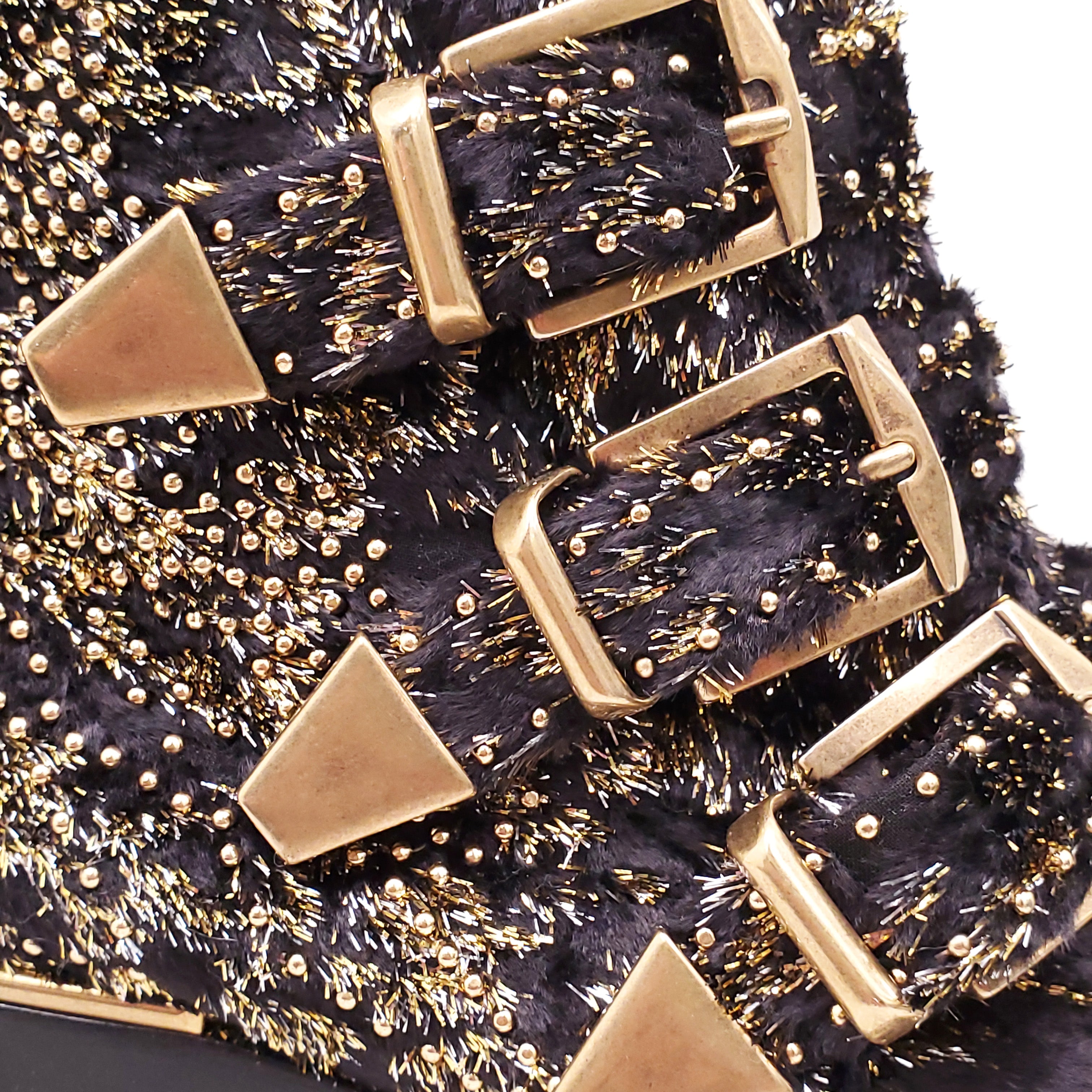 CHLOE METALLIC SUZANNE BOOTIES - SIZE 36.5