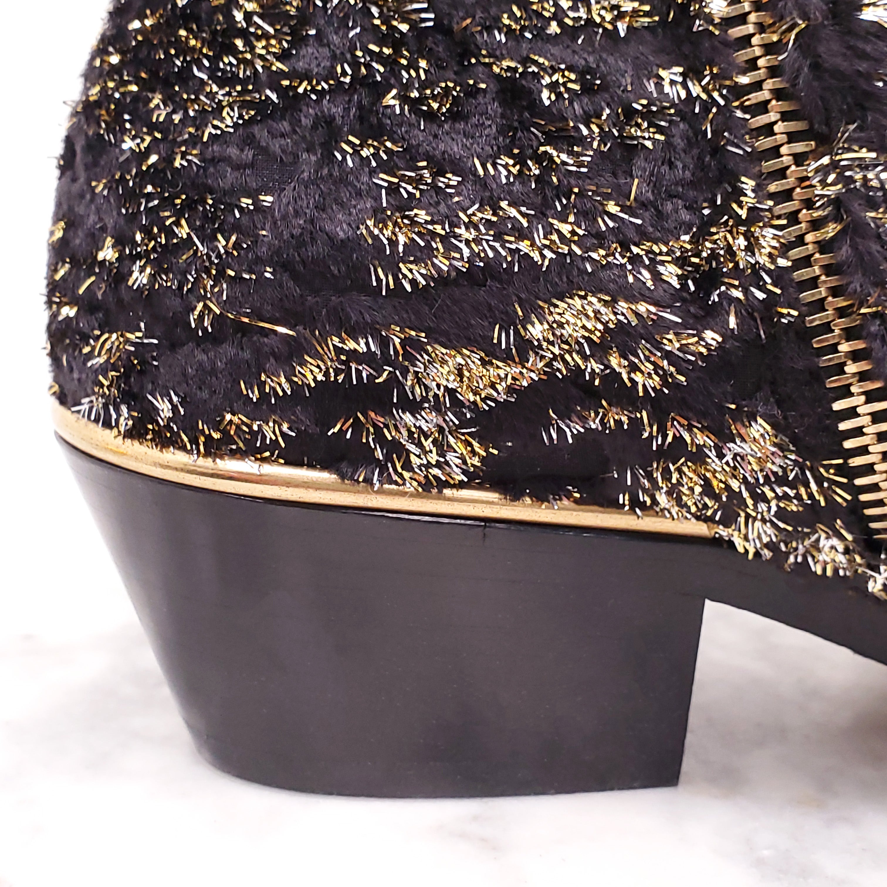 CHLOE METALLIC SUZANNE BOOTIES - SIZE 36.5