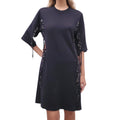 CHLOÉ NAVY DRESS WITH GROMMET DETAILS - SIZE M