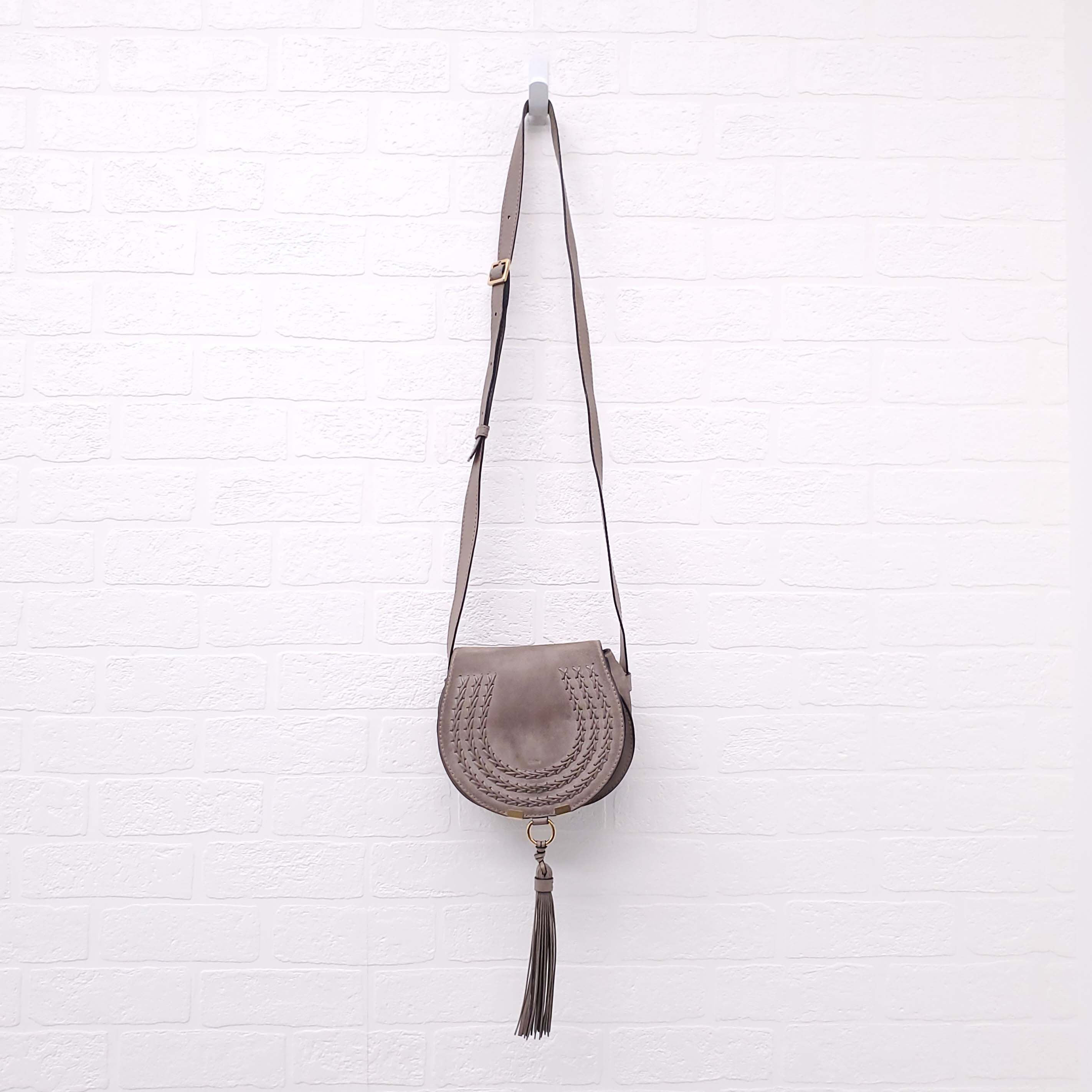 CHLOÉ TAUPE SUEDE MARCIE BAG