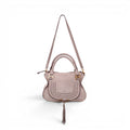 CHLOÉ TAUPE SUEDE STUDDED MARCIE BAG
