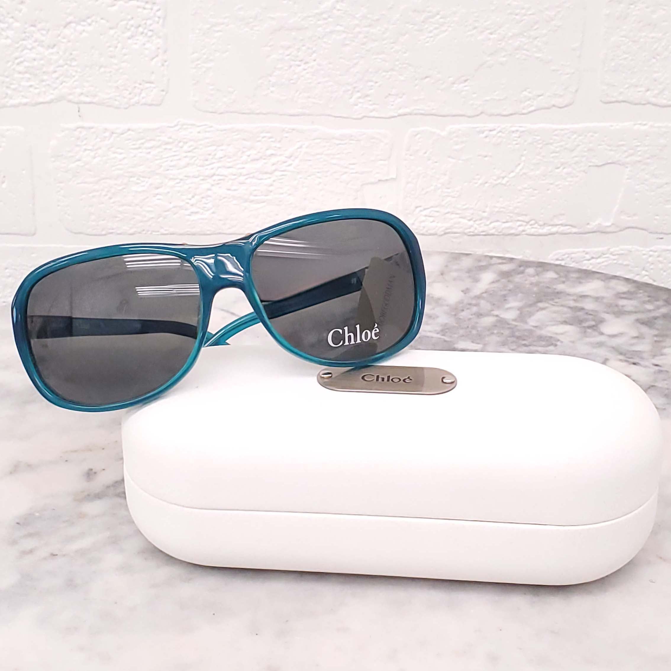 CHLOÉ TURQUOISE AVIATOR SUNGLASSES
