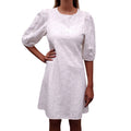 CHLOÉ WHITE  EYELET DRESS - SIZE 38