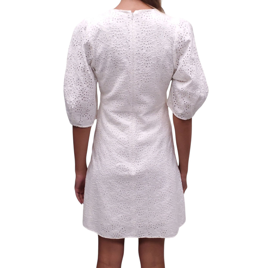 CHLOÉ WHITE  EYELET DRESS - SIZE 38