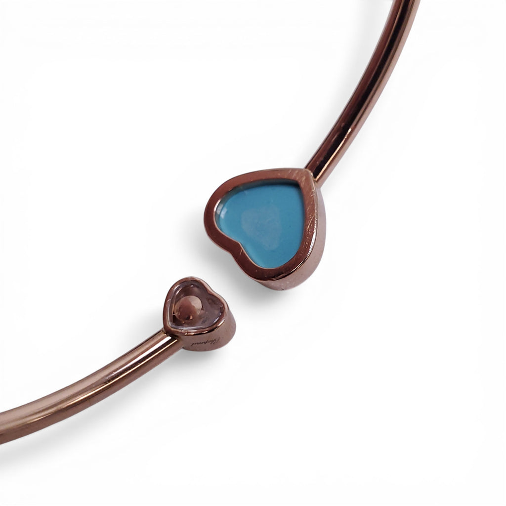CHOPARD 18K ROSE GOLD AND DIAMOND HAPPY HEARTS CUFF