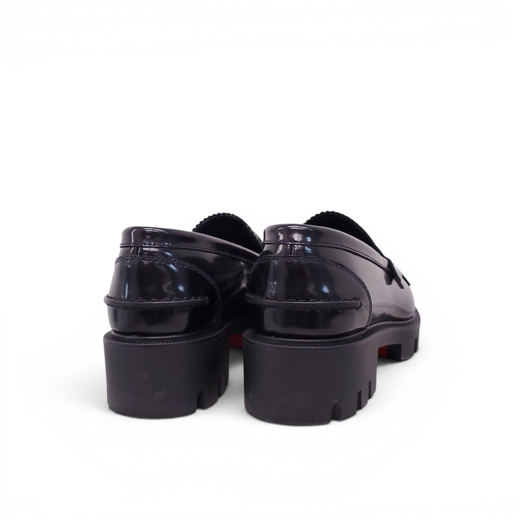 CHRISITAN LOUBOUTIN BLACK LOAFERS  - SIZE 37.5