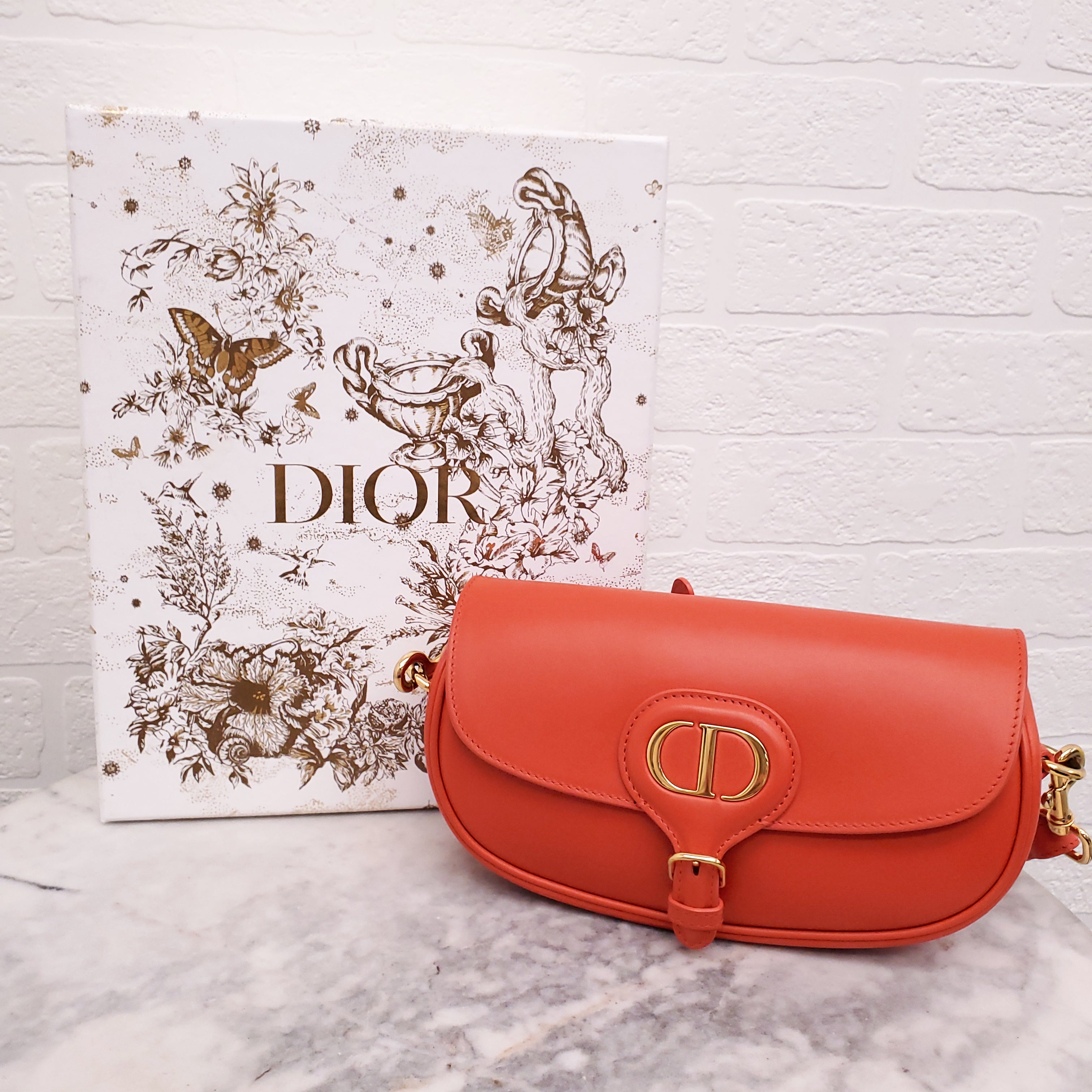 CHRISTIAN DIOR 2022 ORANGE 'BOBBY EAST-WEST' BAG
