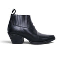 CHRISTIAN DIOR BLACK COWBOY BOOTS WITH STAR - SIZE 38